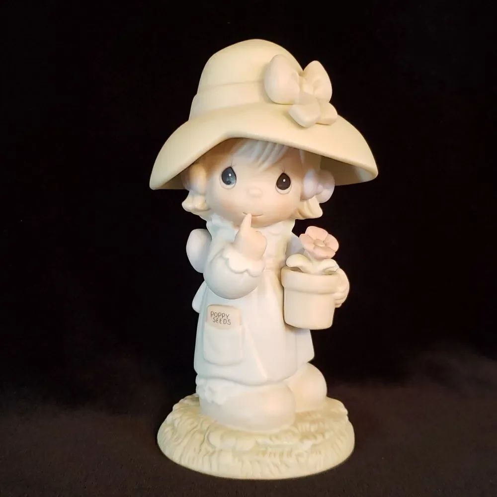 Vintage Precious Moments Porcelain Figurine 1987 "Happy Birthday Poppy" #106836